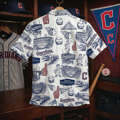 Camisa Hawaiana Unisex con Botones "Edición Legado" del Estadio de Béisbol CG