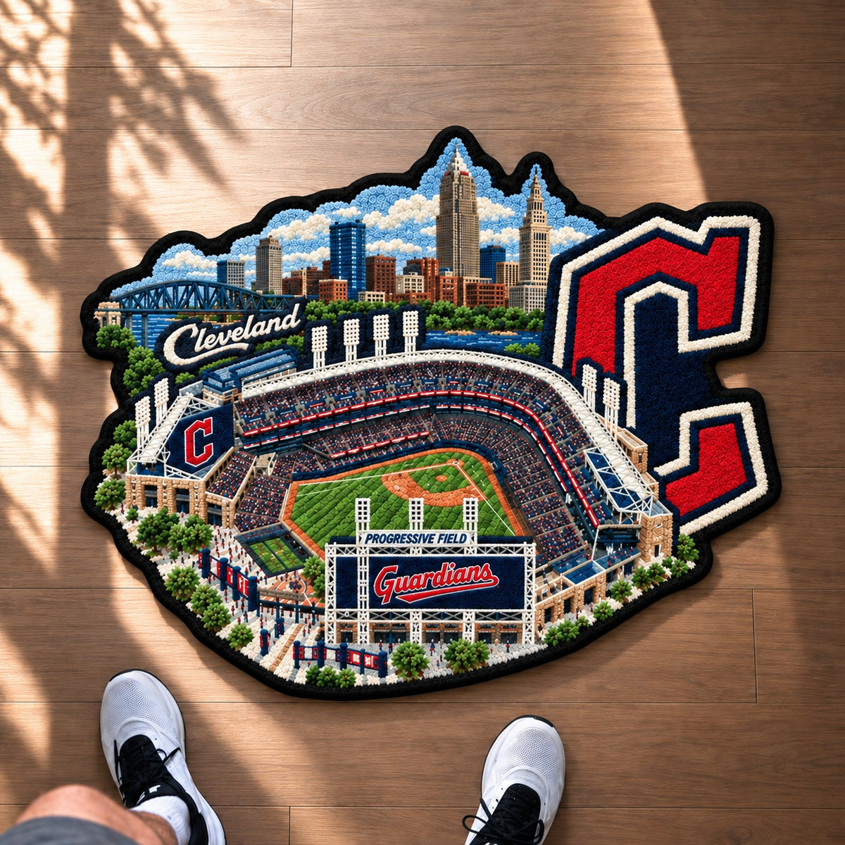 All Baseball Teams Logo Stadium Area Baseball Fan Custom Shape Rug Print Premium Welcome Mat Washable Black Border Personalized Baseball Custom Shape Rug