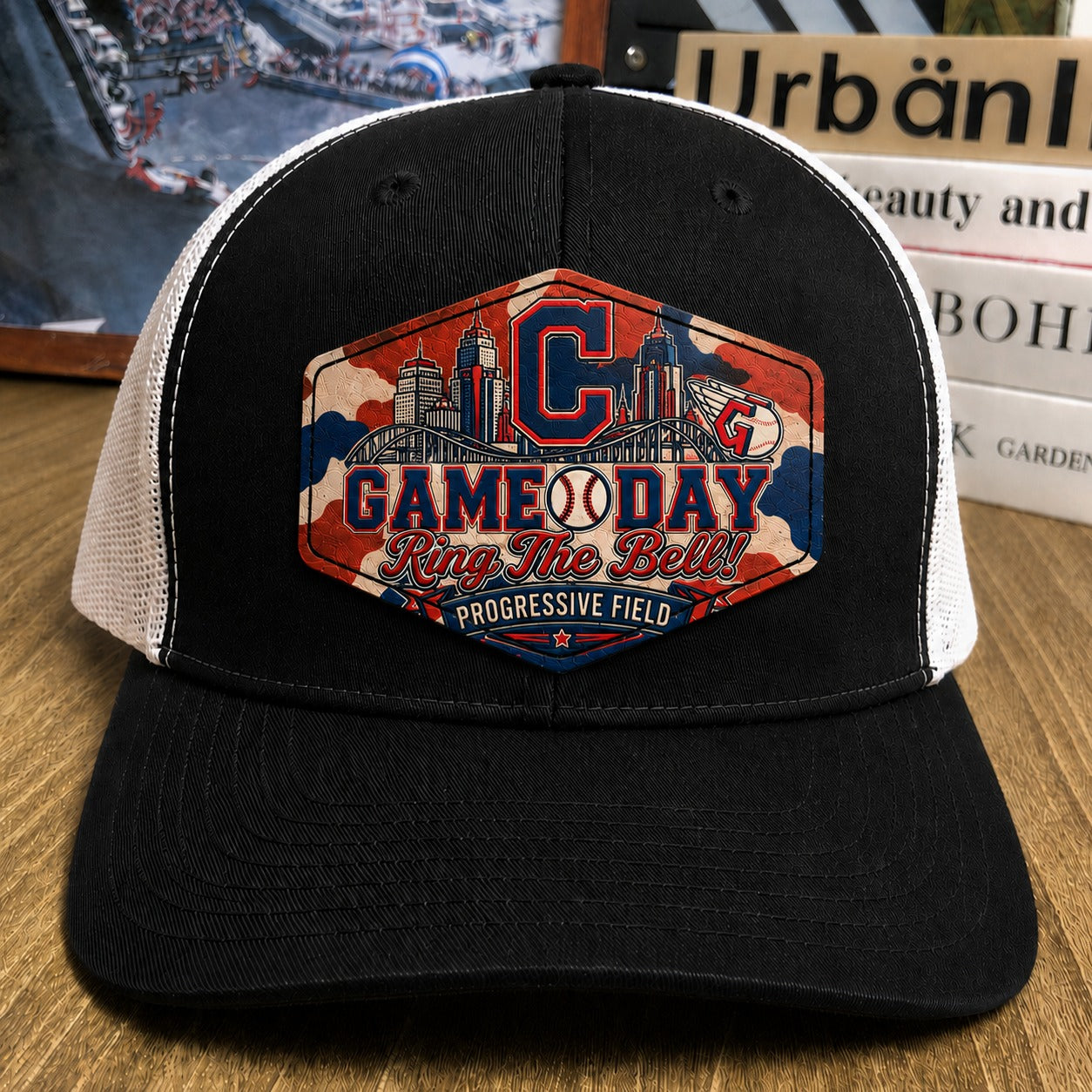 All Teams Baseball Game Day Leather Patch Premium Mesh Snap Back Cap | Trucker Cap