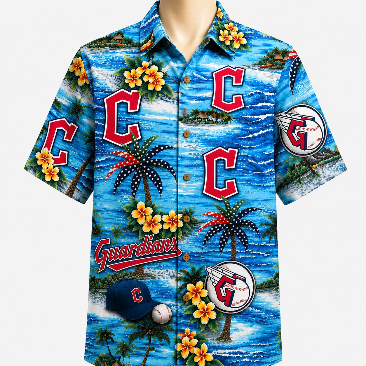 All Baseball Teams Coastal Paradise Button-Up Unisex Hawaiian Shirt For Men and Women