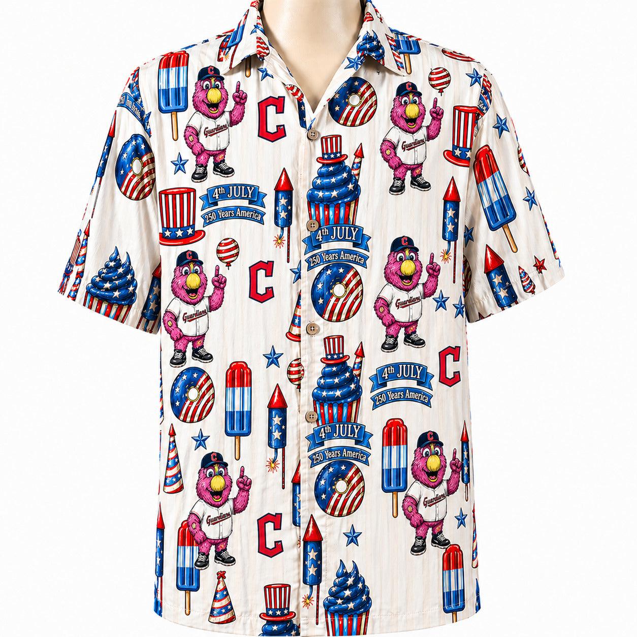 All Baseball Team 4th July 250 Years Anniversary America Premium Unisex Hawaiian Shirt For Men and Women