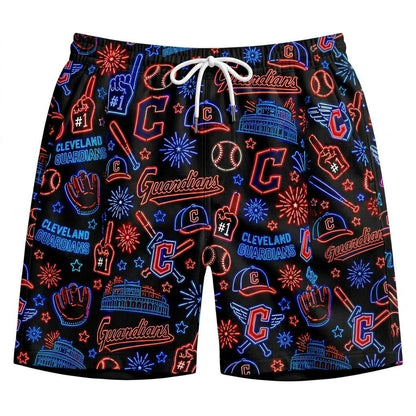 All Baseball Teams Neon Pattern Vibe Summer Party Button-Up Unisex Hawaiian Shirt For Men and Women