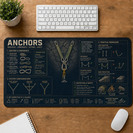 Climbing Anchors Desk Mat | 5To9Vibe