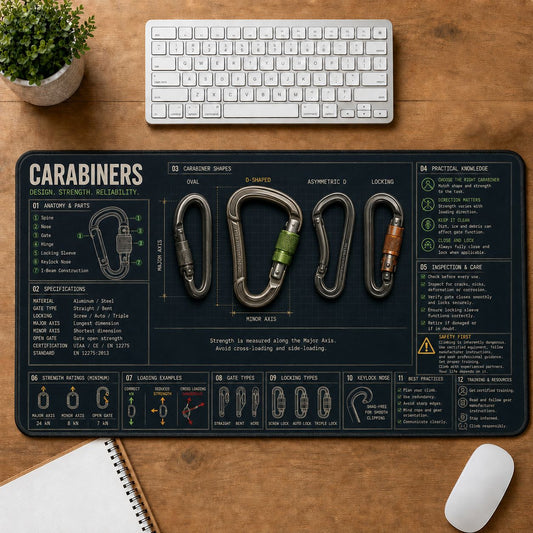 Climbing Carabiners Desk Mat | 5To9Vibe
