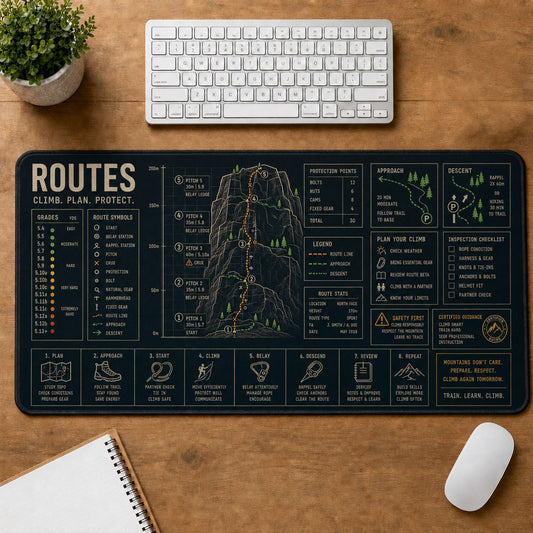 Climbing Routes Desk Mat | 5To9Vibe