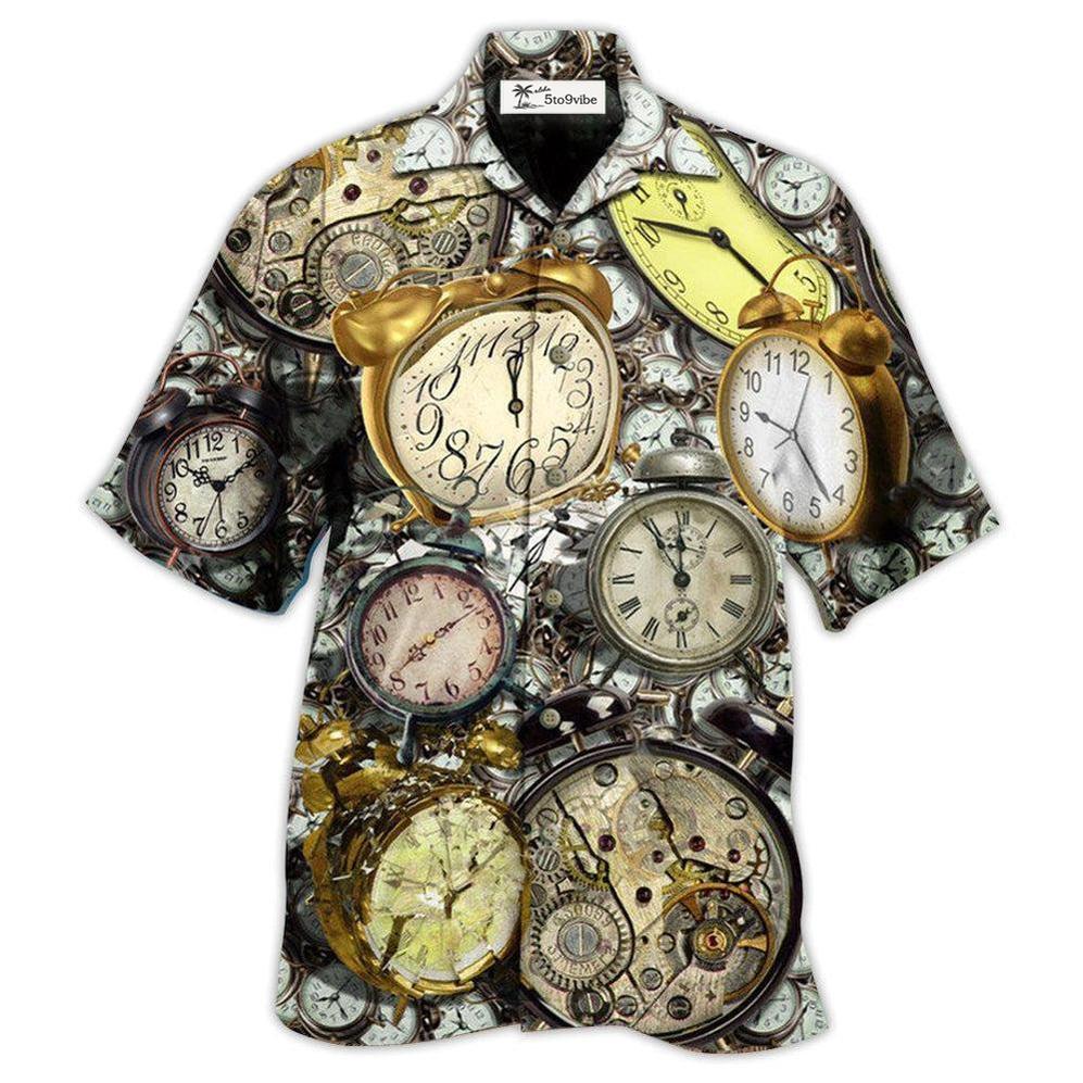 Hawaiian Shirt / Adults / S Clock Good Morning Ringing Classic Alarm - Hawaiian Shirt 