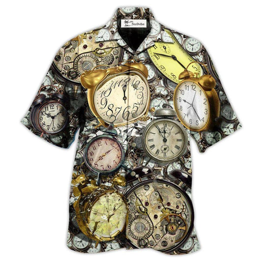 Hawaiian Shirt / Adults / S Clock Good Morning Ringing Classic Alarm - Hawaiian Shirt 