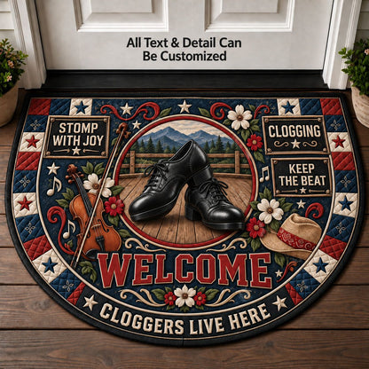 Clogging Personalized Half Round Mat | 5To9Vibe