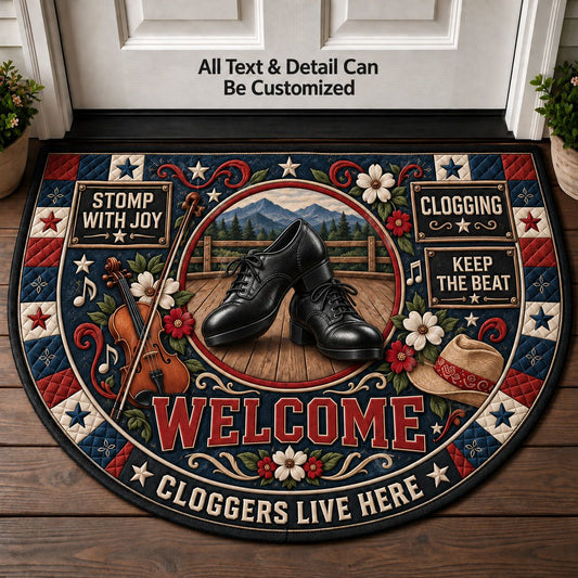 Clogging Personalized Half Round Mat | 5To9Vibe