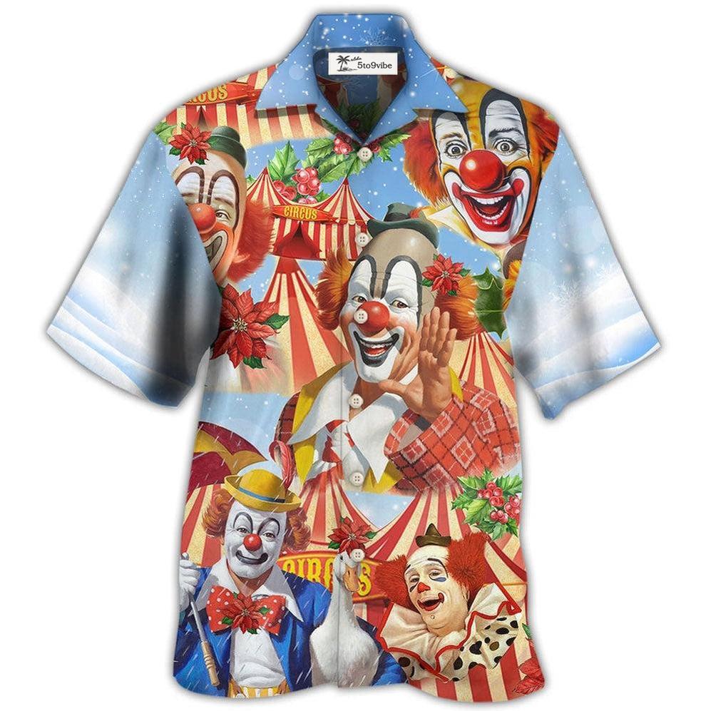 Hawaiian Shirt / Adults / S Clown Merry Christmas Flowers - Hawaiian Shirt 