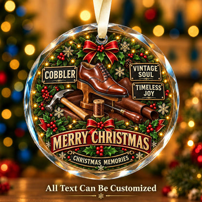 Cobbler Personalized Glass Ornament | 5To9Vibe