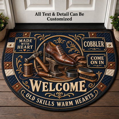 Cobbler Personalized Half Round Mat | 5To9Vibe