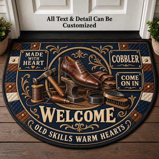 Cobbler Personalized Half Round Mat | 5To9Vibe