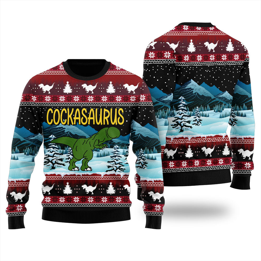 Cock T-Rex Naughty Ugly Christmas Sweater