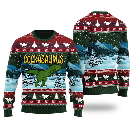 Cock T-Rex Naughty Ugly Christmas Sweater