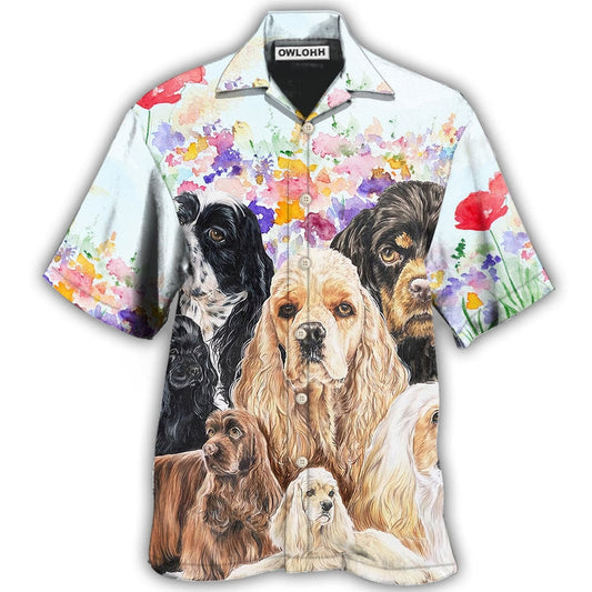Hawaiian Shirt / Adults / S Cocker Spaniel Dog And Flowers Lover - Hawaiian Shirt 
