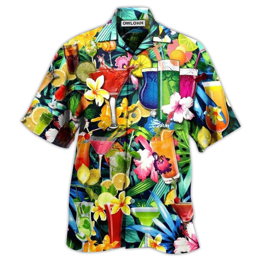 Hawaiian Shirt / Adults / S Cocktail And Flowers - Hawaiian Shirt 