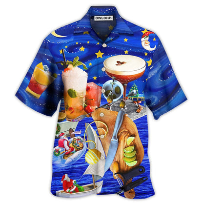 Hawaiian Shirt / Adults / S Cocktail Merry Christmas Love Sky - Hawaiian Shirt 
