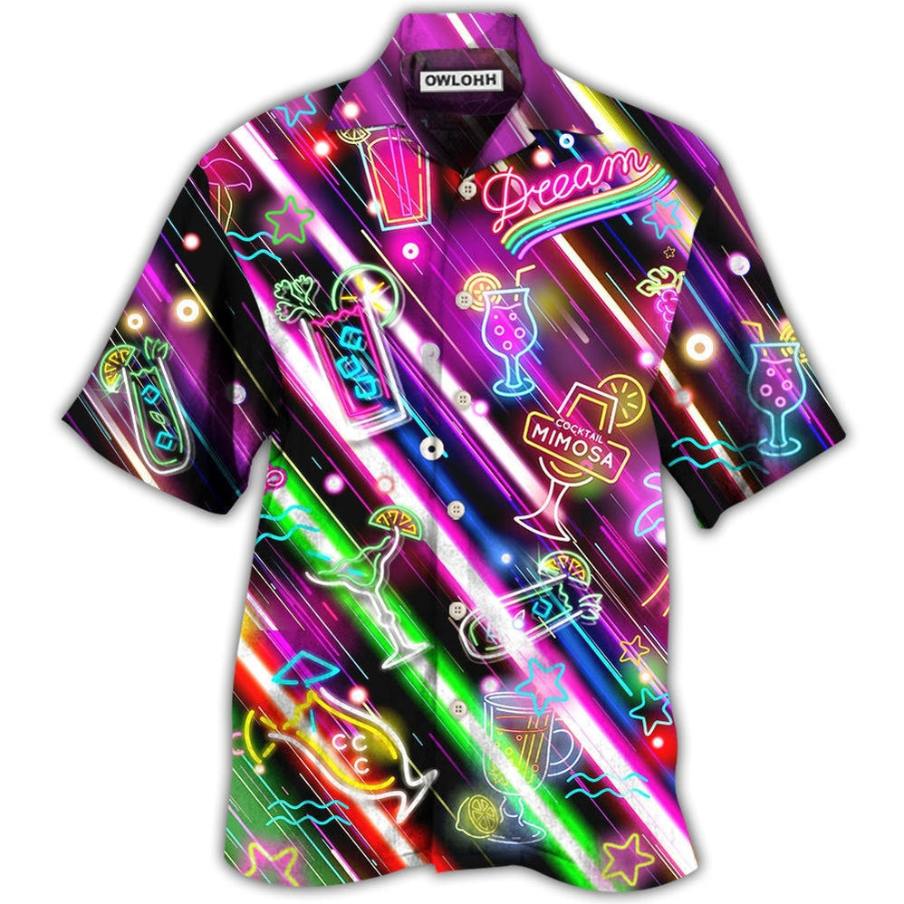 Hawaiian Shirt / Adults / S Cocktail Mimosa Happy Hour Stunning Neon Style - Hawaiian Shirt 