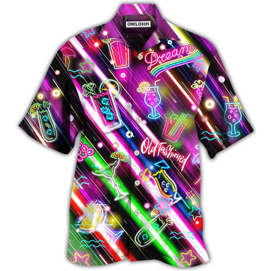 Hawaiian Shirt / Adults / S Cocktail Old Fashioned Happy Hour Stunning Style - Hawaiian Shirt 
