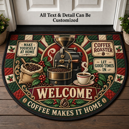 Coffee Roaster Personalized Half Round Mat | 5To9Vibe