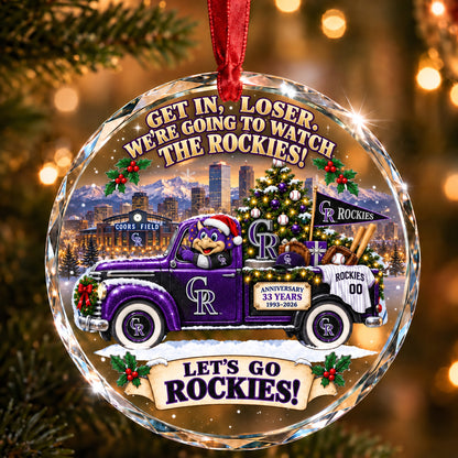 Baseball team Style 10 Glass Ornament mockup | 5To9Vibe