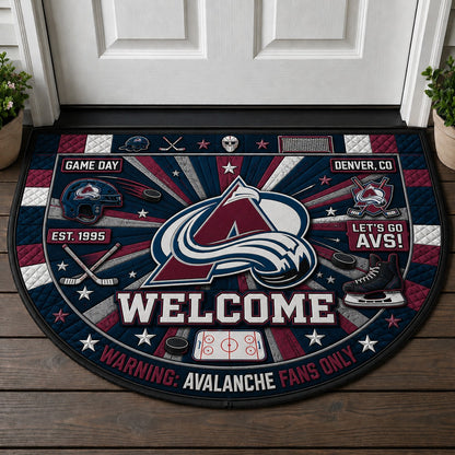 Hockey All Teams Custom Quilted Print Premium Welcome Mat – Personalized Baseball Doormat