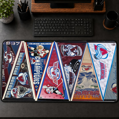 All Hockey Teams Vintage Pennant Anniversary For Fans Desk Mat Mouse Pad Trending - 5to9vibe
