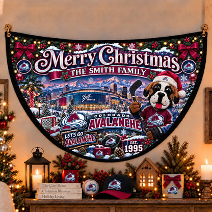 All Hockey Teams Personalized Christmas Night Bunting Flag - 5to9vibe