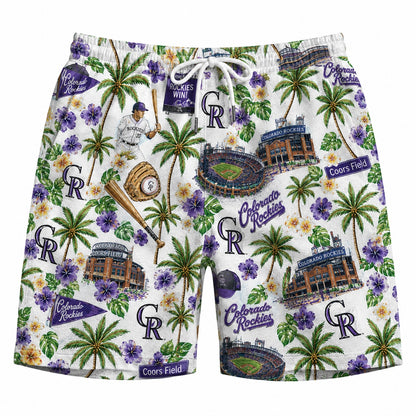 CC Baseball Teams Scenic Pattern Button-Up Unisex Hawaiian Shirt For Men and Women