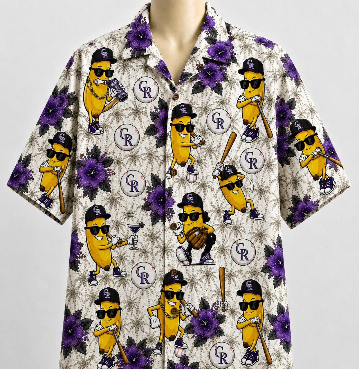All Baseball Teams banana Hibiscus Flower Beach Vibe Aloha Premium Unisex Hawaiian Shirt For Men and Women