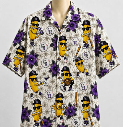 All Baseball Teams banana Hibiscus Flower Beach Vibe Aloha Premium Unisex Hawaiian Shirt For Men and Women