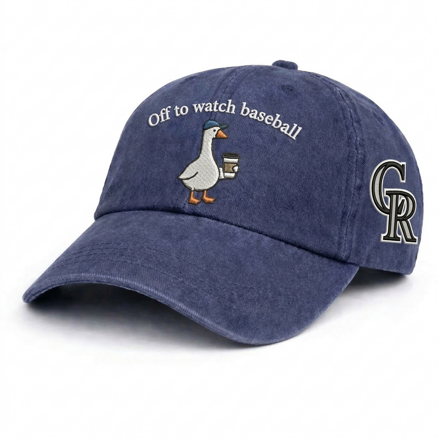 Off to watch Baseball Embroidered Logo Premium Baseball Cap