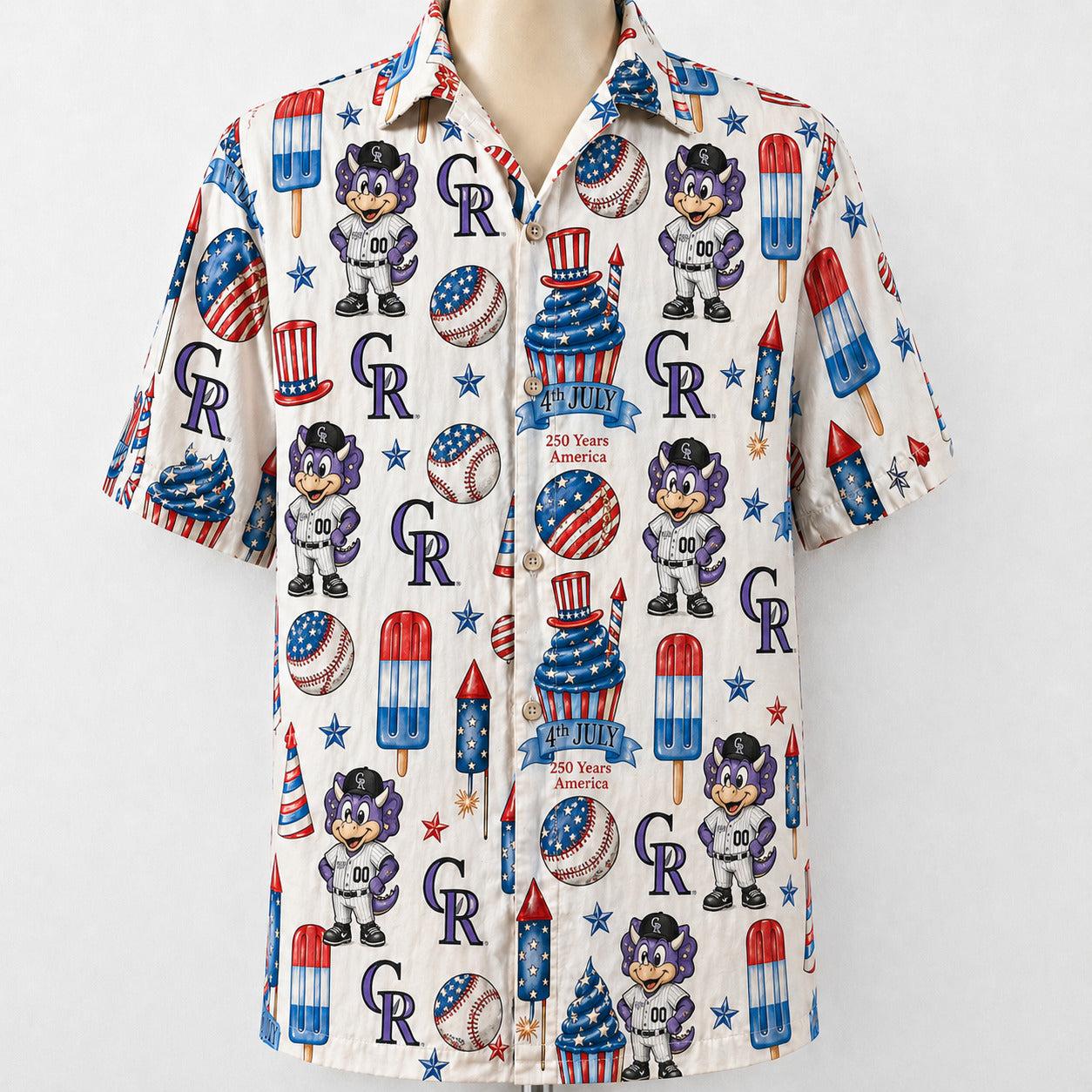 All Baseball Team 4th July 250 Years Anniversary America Premium Unisex Hawaiian Shirt For Men and Women