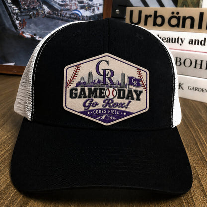 All Teams Baseball Logo Game Day Leather Patch Premium Mesh Snap Back Cap | Trucker Cap