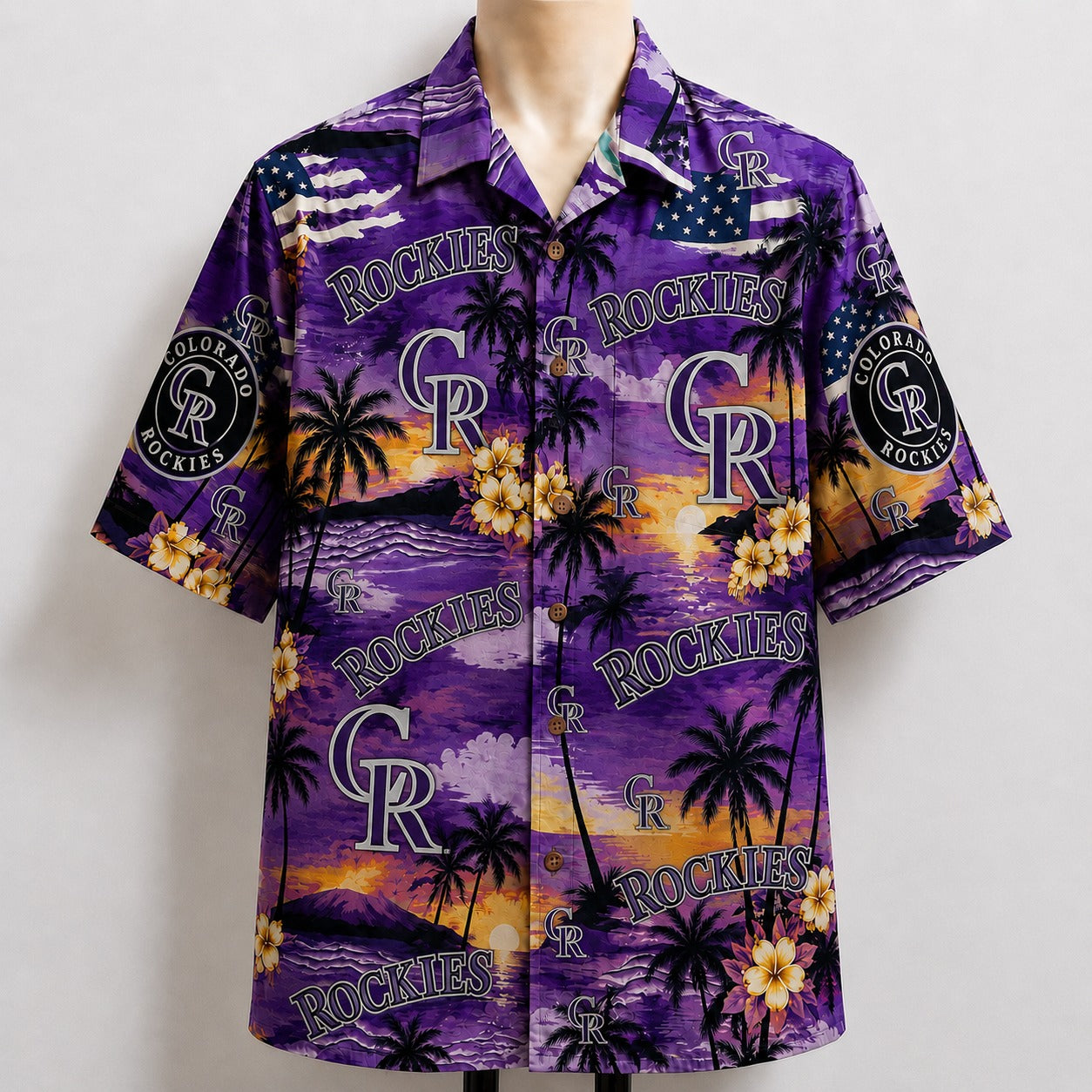 All Baseball Teams Sunset Paradise Button-Up Unisex Hawaiian Shirt For Men and Women