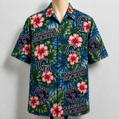 All Baseball Teams Paradise Hibiscus Button-Up Unisex Hawaiian Shirt For Men and Women