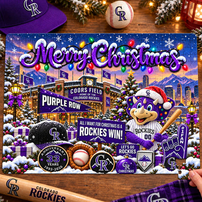 All Baseball Teams Baseball Stadium Personalized  Christmas Jigsaw Puzzle – Choose Your Team, 500 Pieces
