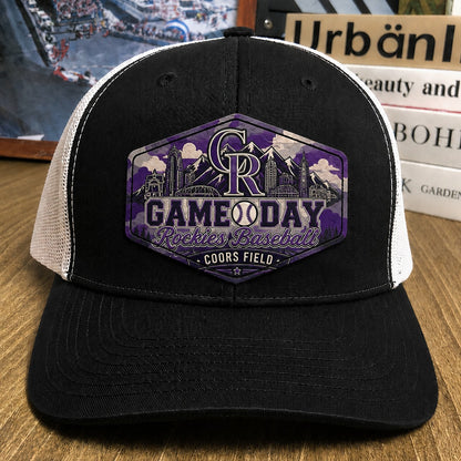 All Teams Baseball Game Day Leather Patch Premium Mesh Snap Back Cap | Trucker Cap