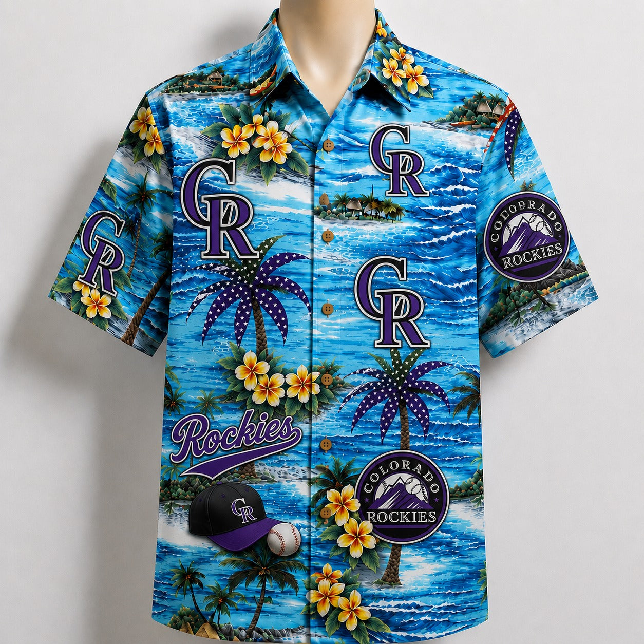 All Baseball Teams Coastal Paradise Button-Up Unisex Hawaiian Shirt For Men and Women