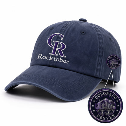 Baseball Team Slogan Cap All Teams Embroidered Logo Premium Wash Cap