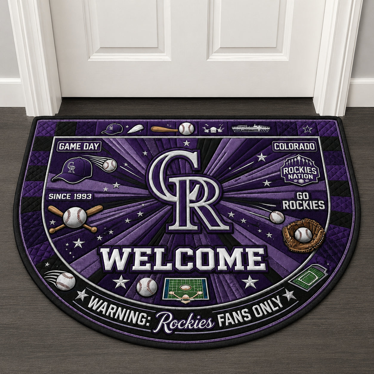 Alfombra personalizada de bienvenida premium de equipo de la MLB – Felpudo de béisbol personalizado