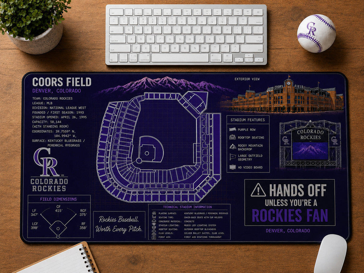 All Baseball Legendary Stadiums Masterplan Desk Mat Mouse Pad Plus Size - 5to9vibe