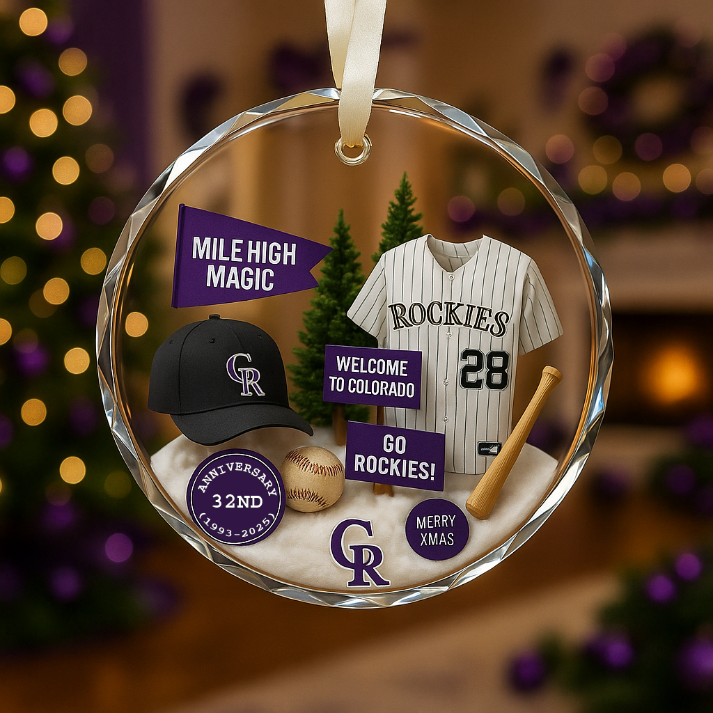Baseball Glass Ornament 3 With Gift Box Christmas Baseball Team - Glass Ornament-Glass Ornament-5TO9VIBE