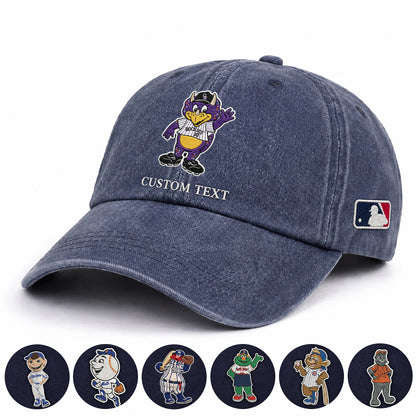Mascots Baseball Cap All Teams Embroidered Logo Premium Wash Cap