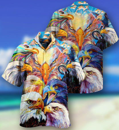 Eagle Colorful Eagles - Hawaiian Shirt 