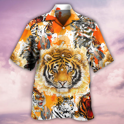 Tiger Colorful Tiger Painting - Hawaiian Shirt 