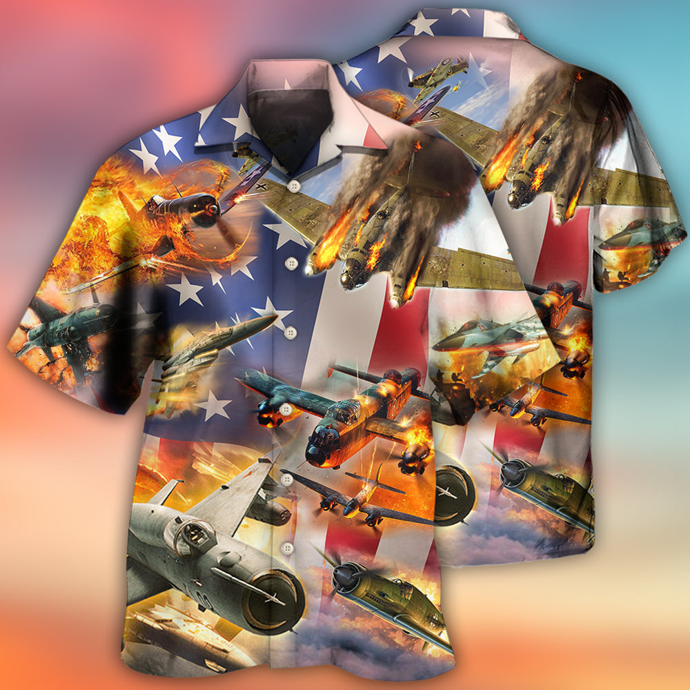 Combat Aircraft Independence Day - Hawaiian Shirt 
