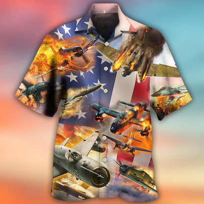 Combat Aircraft Independence Day - Hawaiian Shirt 