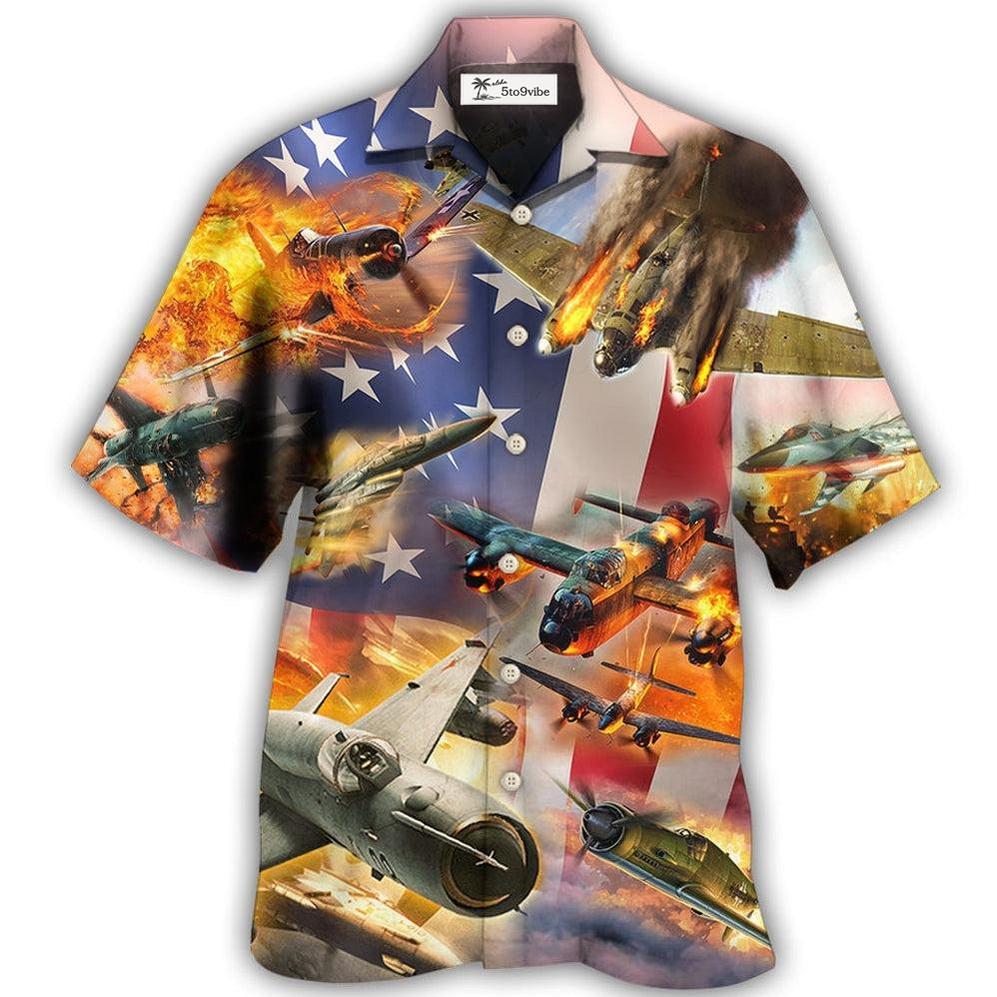 Hawaiian Shirt / Adults / S Combat Aircraft Independence Day - Hawaiian Shirt 